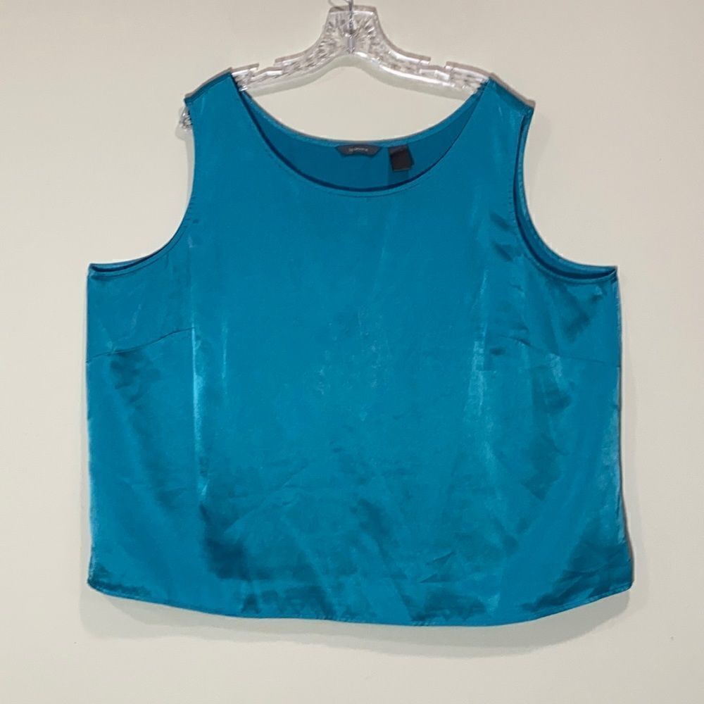 Blue Sleeveless Dress Top By Liz Claiborne. Size 3X